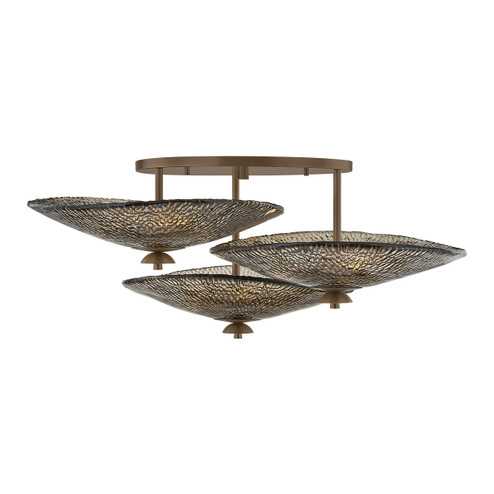 Alba Nine Light Semi Flush Mount in Old World Brass (68|55936OWB)