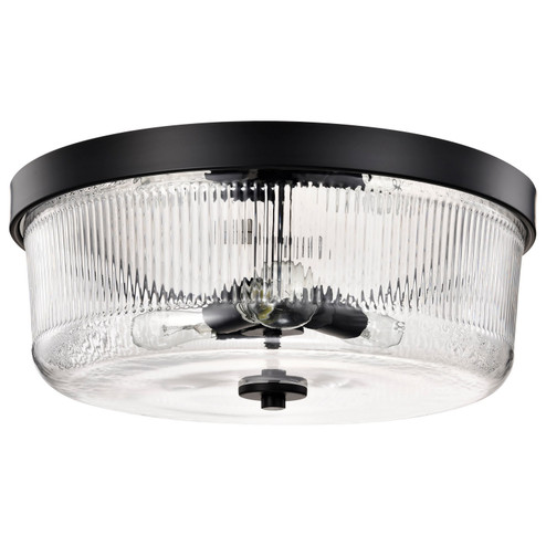 Grayson Three Light Flush Mount in Matte Black (72|608609)