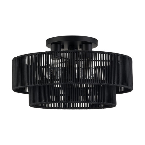 Acordia Three Light Semi-Flush Mount in Black (107|6026704)