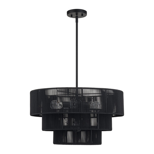 Acordia Six Light Chandelier in Black (107|6024704)