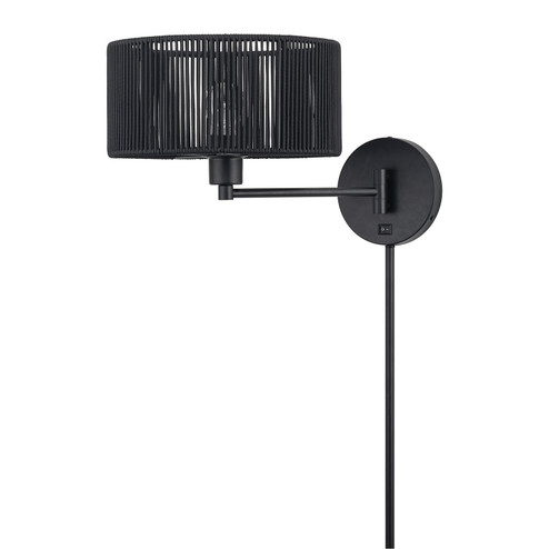 Acordia One Light Swing Arm Wall Lamp in Black (107|6023704)