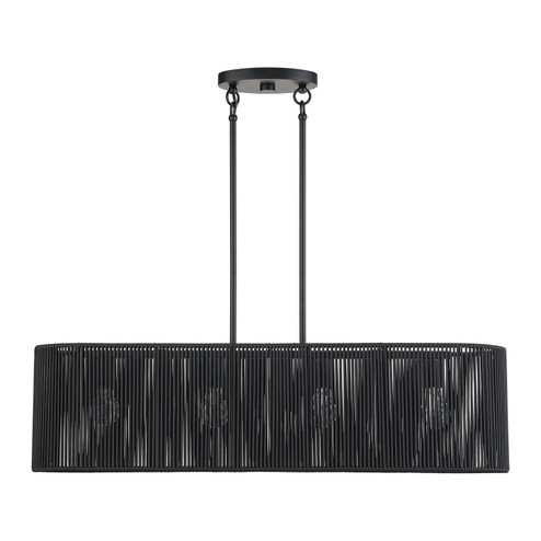 Acordia Four Light Linear Chandelier in Black (107|6023504)