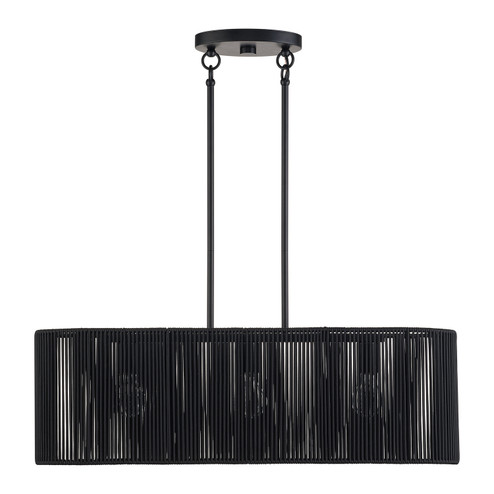 Acordia Three Light Linear Chandelier in Black (107|6023404)