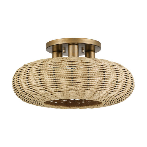 Summervine Three Light Semi-Flush Mount in Antique Gold Leaf (107|6020848)