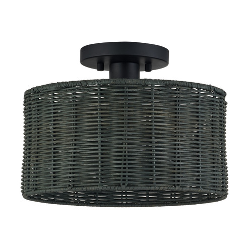 Weavington One Light Semi-Flush Mount in Black (107|6011704)