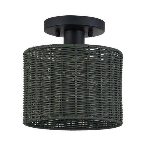 Weavington One Light Semi-Flush Mount in Black (107|6011604)