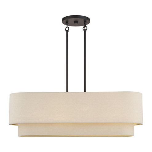 Bellingham Four Light Linear Chandelier in Bronze (107|5887307)