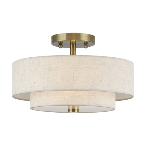 Monroe Two Light Semi-Flush Mount in Antique Brass (107|5108301)