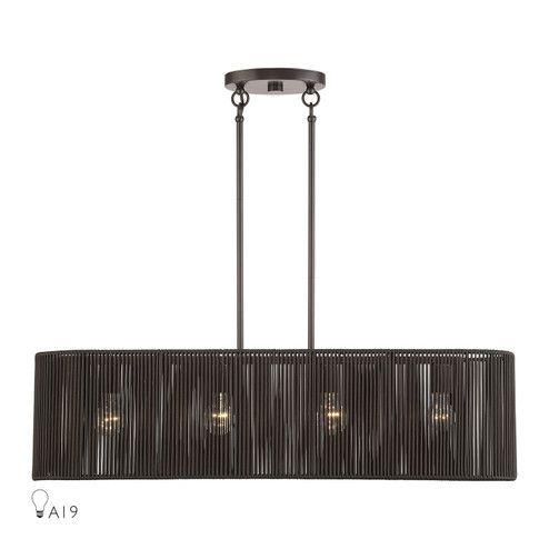 Acordia Four Light Linear Chandelier in English Bronze (107|4912892)