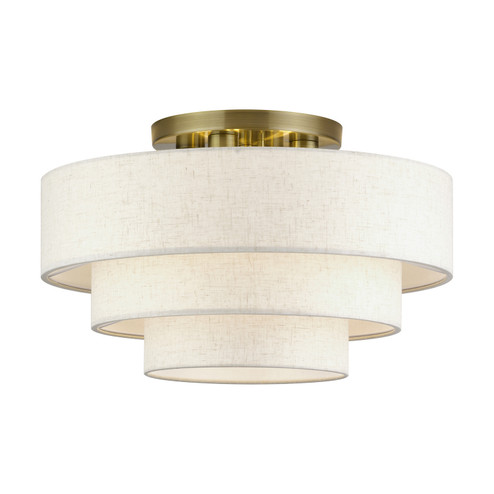 Manorwood Four Light Semi-Flush Mount in Antique Brass (107|4194601)