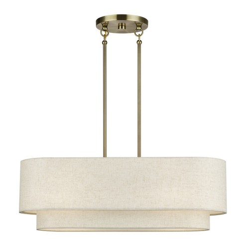 Manorwood Three Light Linear Chandelier in Antique Brass (107|4193301)