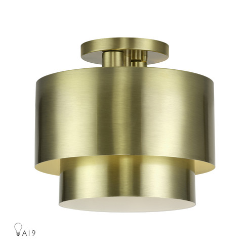 Zolana Two Light Semi-Flush Mount in Antique Brass (107|4005401)