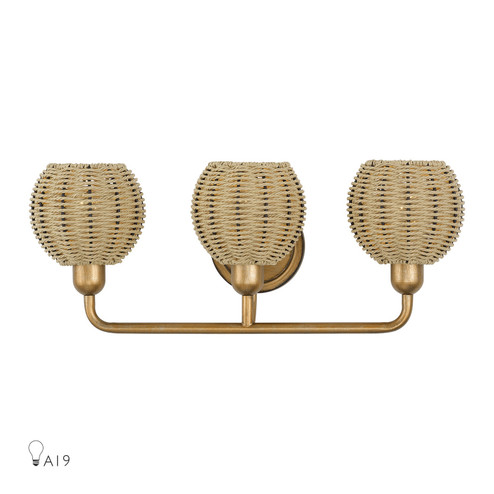Summervine Three Light Vanity in Antique Gold Leaf (107|1368348)