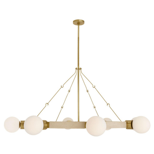 Liberty Eight Light Chandelier in Matte Opal (314|DLC42)