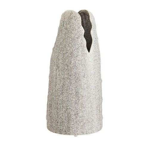 Livia Vase in White Crackle Charcoal Wash (314|AVC18)