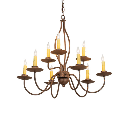 Earl Nine Light Chandelier in Antique Rust (57|288069)