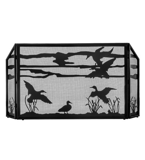 Ducks In Flight Fireplace Screen in Solar Black (57|287299)