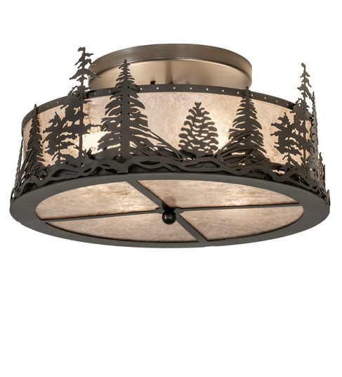 Tall Pines Four Light Flush Mount in Bronze (57|286607)