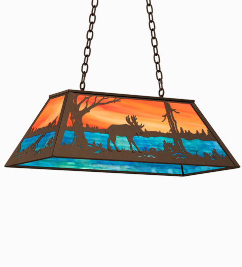 Elk At Lake Six Light Pendant in Timeless Bronze (57|234158)