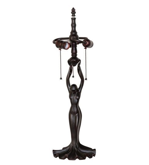 Flying Lady Three Light Table Base in Wrought Iron (57|22076)