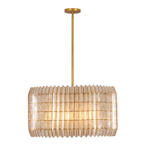 Fractal Eight Light Chandelier in Oxidized Gold Leaf (33|522655OL)