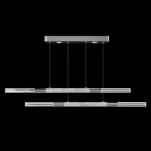 Antonia LED Linear Pendant in Silver Leaf/Brass/Smoke (48|100150412)