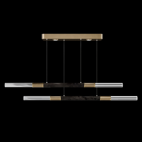 Antonia LED Linear Pendant in Gold Leaf/Brass/Charcoal (48|100150311)