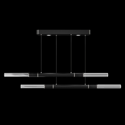 Antonia LED Linear Pendant in Black/Nickel/No Skin (48|100150120)