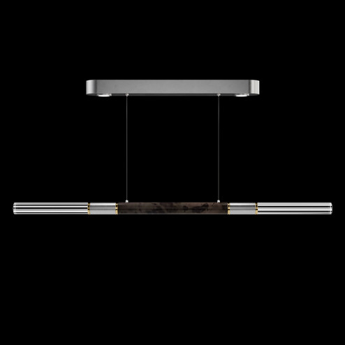 Antonia LED Linear Pendant in Silver Leaf/Brass/Charcoal (48|100149411)