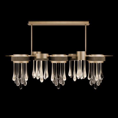 Rain LED Linear Pendant in Ombre Bronze/Gold Glass (48|1001396)