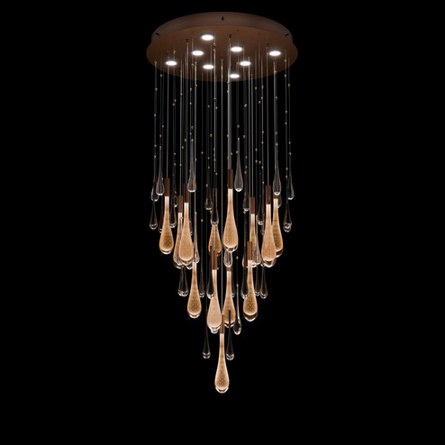 Rain LED Pendant in Ombre Copper/Copper Glass (48|1001378)