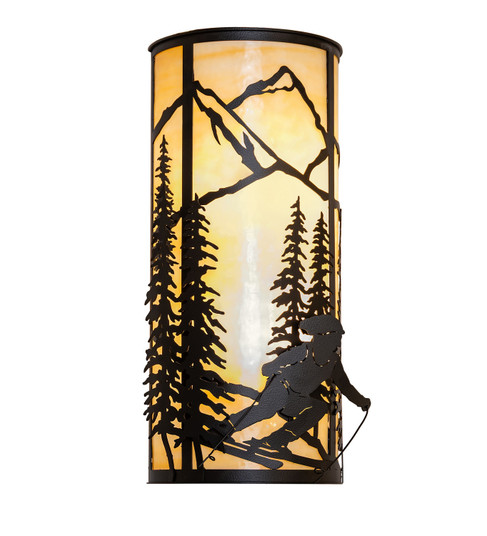 Alpine Two Light Wall Sconce in Black Satin Wrought Iron (57|289356)