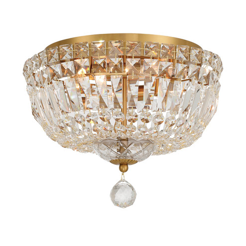 Roslyn Four Light Flush Mount in Aged Brass (60|ROSA1004AGCLMWP)