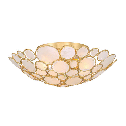Palla Three Light Semi Flush Mount in Antique Gold (60|PAL524GA)