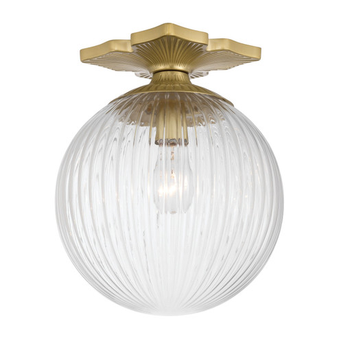 Orly One Light Semi Flush Mount in Aged Brass (60|ORY1003AGCL)