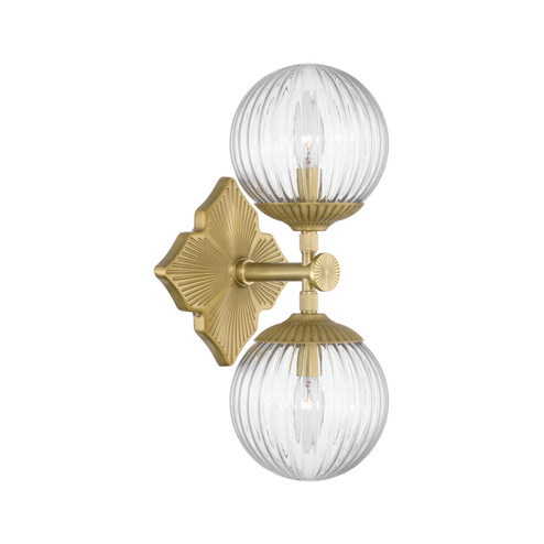 Orly Two Light Wall Sconce in Aged Brass (60|ORY1002AGCL)