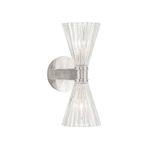 Lotus Two Light Wall Sconce in Polished Nickel (60|LOT702PN)