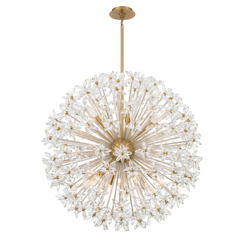 Adley 12 Light Chandelier in Aged Brass (60|ADL512AGCL)