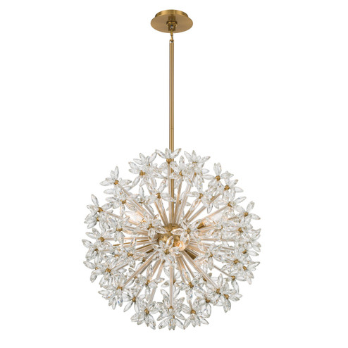 Adley Six Light Chandelier in Aged Brass (60|ADL506AGCL)