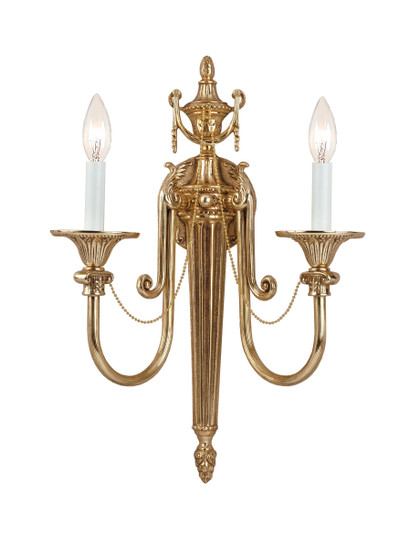 Langley Two Light Wall Sconce in Olde Brass (60|7002OB)