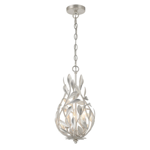 Broche Three Light Chandelier in Antique Silver (60|565SA)