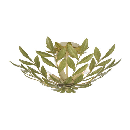 Broche Four Light Semi Flush Mount in Champagne Green Tea (60|560CT)