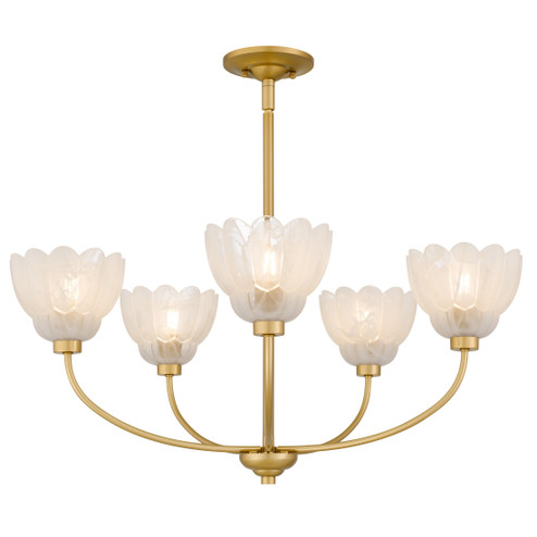 Whitecap Five Light Chandelier in Brushed Gold (10|WHP5028BRG)