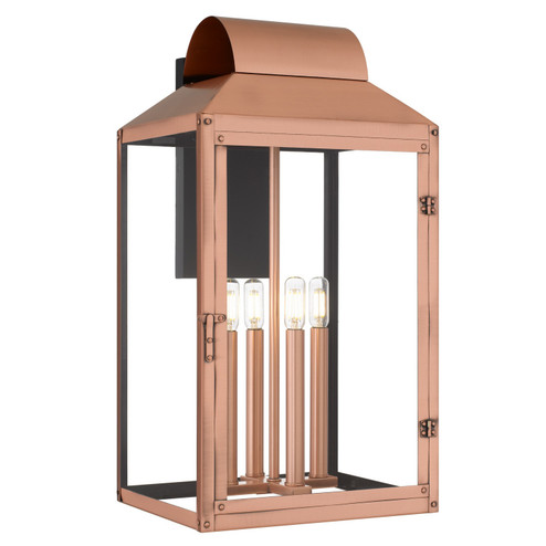 Beryn Four Light Outdoor Wall Lantern in Aged Copper (10|BER8412AC)