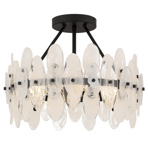 Abigail Four Light Semi-Flush Mount in Matte Black (10|ABI1718MBK)