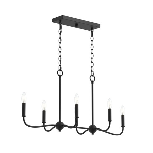 Ilia Six Light Linear Chandelier in Matte Black (54|P40046631M)