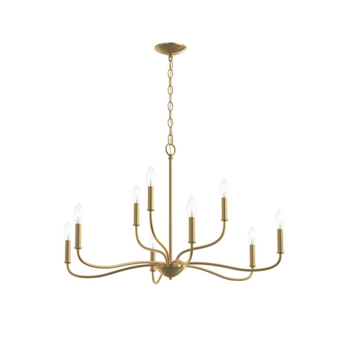 Ilia Nine Light Chandelier in Brushed Gold (54|P400465191)