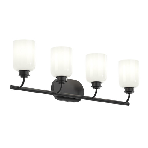 Reines Four Light Bath Vanity in Matte Black (54|P30058031M)