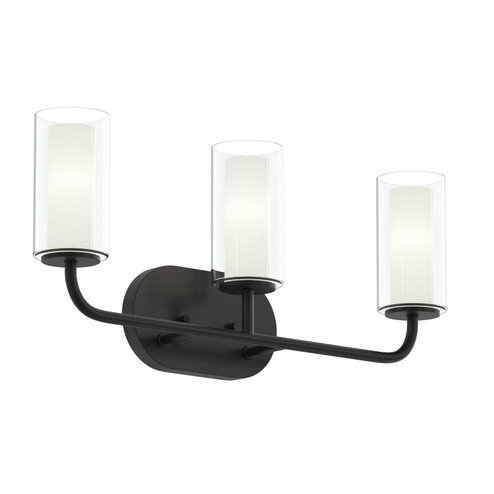 Mack Three Light Bath Vanity in Matte Black (54|P30057631M)