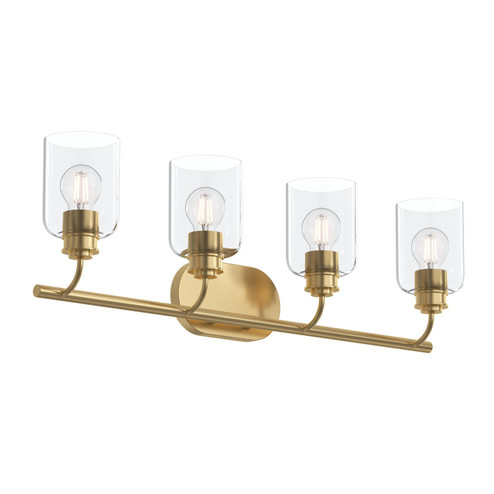 Reines Four Light Bath Vanity in Brushed Gold (54|P300568191)